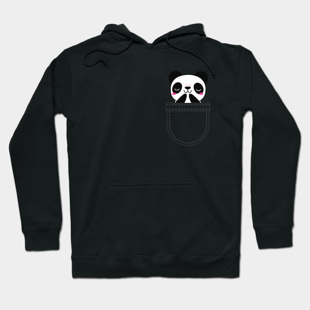 Kawaii panda in pocket Hoodie by Shirt Vibin